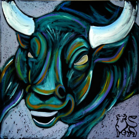 Corporate Entertainment - Merrill Lynch Bull Painting